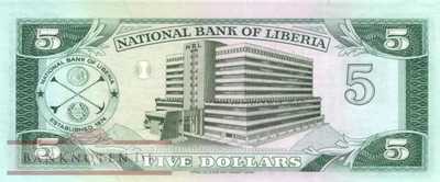 Liberia - 5  Dollars (#020_UNC)