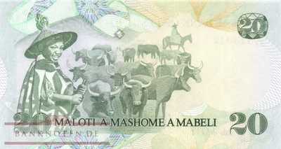 Lesotho - 20  Maloti (#007b_UNC)