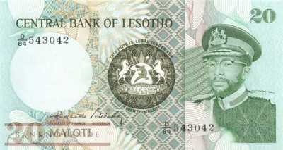 Lesotho - 20  Maloti (#007b_UNC)
