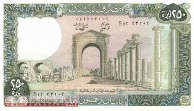 Libanon - 250  Livres (#067c_UNC)