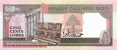 Libanon - 500  Livres (#068_UNC)