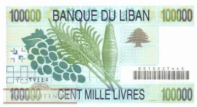 Libanon - 100.000  Livres (#074-95_UNC)
