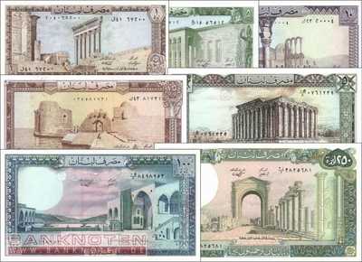 Lebanon: 1 - 250 Livres (7 banknotes)