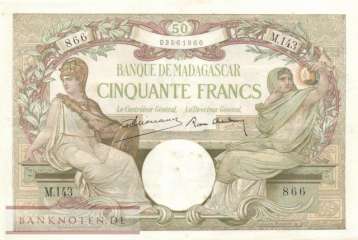 Madagaskar - 50  Francs (#038-U2_VF)
