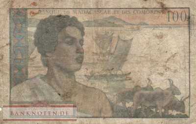Madagaskar - 100  Francs (#046b_VG)