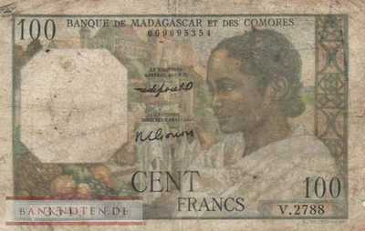 Madagaskar - 100  Francs (#046b_VG)