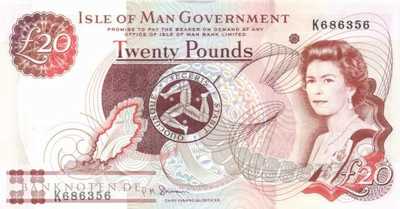 Isle of Man - 20  Pounds (#047a_UNC)