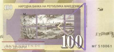 Mazedonien - 100  Denari (#016l_UNC)