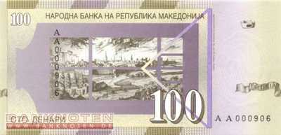 Mazedonien - 100  Denari - Millenium (#020_UNC)