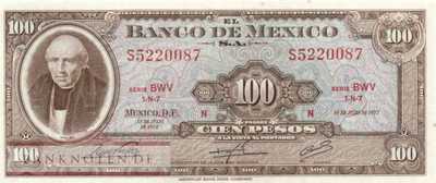 Mexico - 100  Pesos (#061i-BWV_UNC)