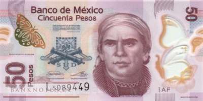 Mexico - 50  Pesos (#123A-AF_UNC)