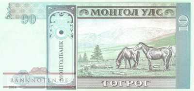 Mongolei - 10  Tugrik (#062h_UNC)