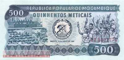 Mozambique - 500 Meticais (#127_UNC)