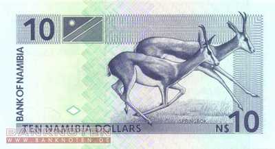 Namibia - 10  Namibia Dollars (#001a_UNC)