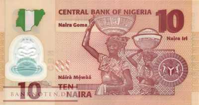 Nigeria - 10  Naira (#039g_UNC)