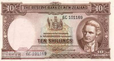 Neuseeland - 10  Shillings (#158d_VF)