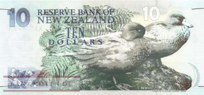 New Zealand - 10  Dollars (#178a_UNC)