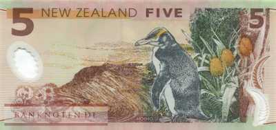New Zealand - 5  Dollars (#185b-14_UNC)