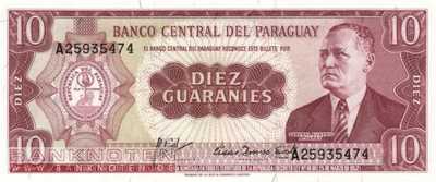 Paraguay - 10  Guaranies (#196b_UNC)