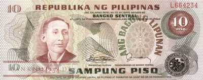 Philippinen - 10  Piso (#161d_UNC)