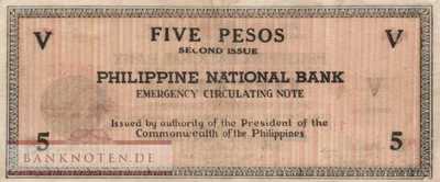 Philippinen - 5  Pesos (#S626a_VF)