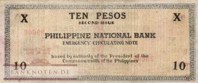 Philippinen - 10  Pesos (#S627a_F)