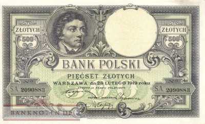Polen - 500  Zlotych (#058_AU)
