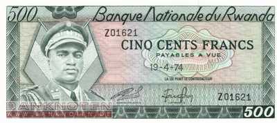 Ruanda - 500  Francs (#011a_UNC)