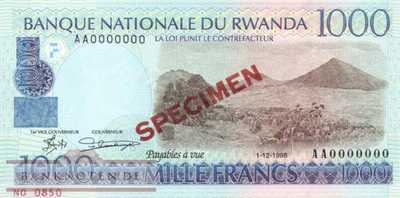 Ruanda - 1.000  Francs - SPECIMEN (#027S_UNC)