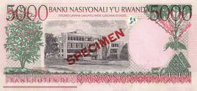 Ruanda - 5.000  Francs - SPECIMEN (#028S_UNC)
