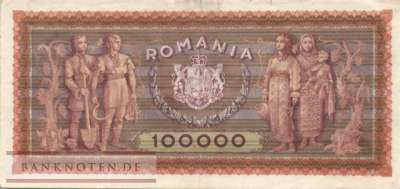 Rumänien - 100.000  Lei (#059a_F)