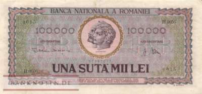 Rumänien - 100.000  Lei (#059a_F)