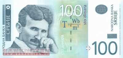 Serbien - 100  Dinara (#049a_UNC)