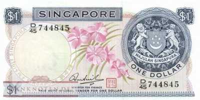 Singapur - 1  Dollar (#001d_UNC)