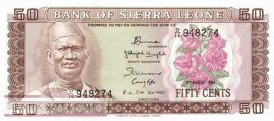 Sierra Leone - 50  Cents (#004e_UNC)