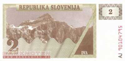 Slowenien - 2  Tolarjew (#002a_UNC)