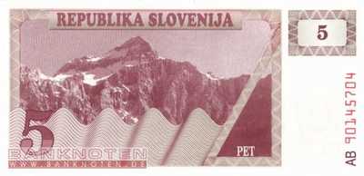 Slowenien - 5  Tolarjew (#003a_UNC)