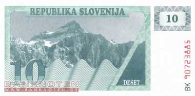Slowenien - 10  Tolarjew (#004a_UNC)