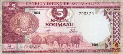 Somalia - 5  Shilin (#021_UNC)