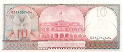 Surinam - 10  Gulden (#126_UNC)