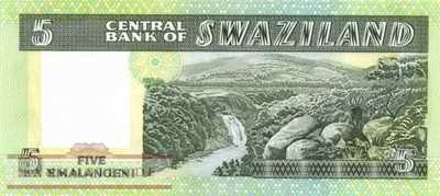 Swaziland - 5  Emalangeni (#009b_UNC)