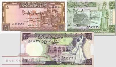 Syria: 1 - 10 Pounds (3 banknotes)