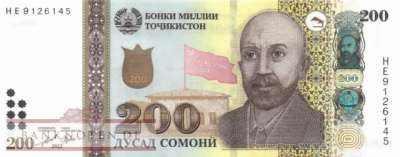 Tadschikistan - 200  Somoni (#021d_UNC)