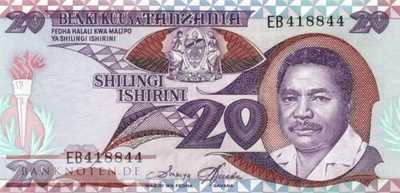 Tansania - 20  Shilingi (#015_UNC)