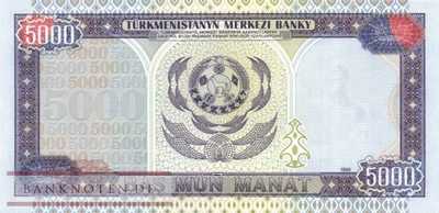Turkmenistan - 5.000  Manat (#009_UNC)