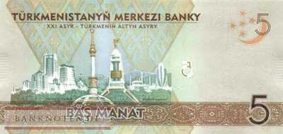 Turkmenistan - 5  Manat (#030_UNC)