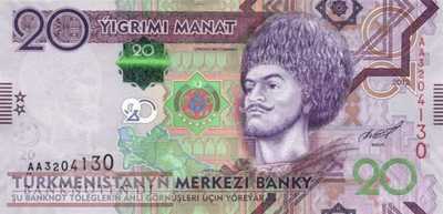 Turkmenistan - 20  Manat (#032_UNC)