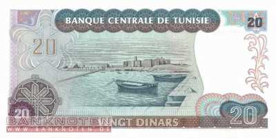 Tunesien - 20  Dinars (#077_UNC)