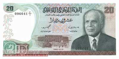 Tunesien - 20  Dinars (#077_UNC)