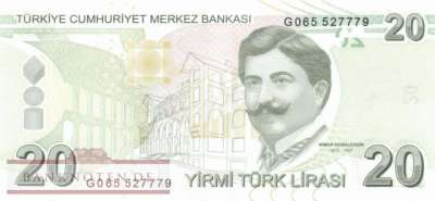 Türkei - 20  Lira (#224f-G_UNC)